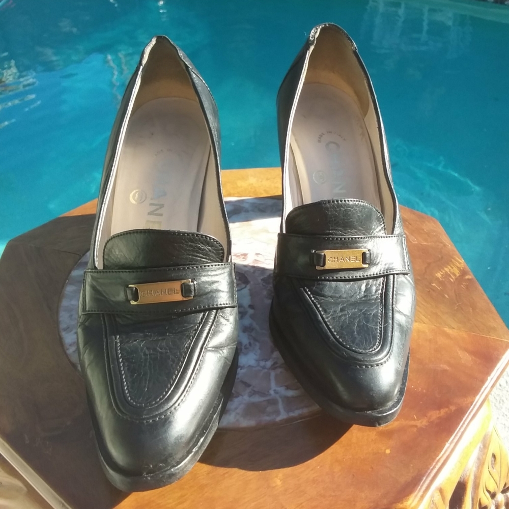 Gorgeous Chucky Heeled Chanel Shoes Made in Italy
